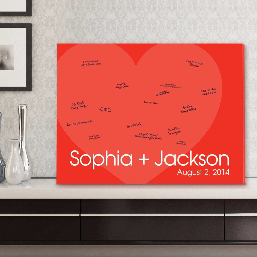 Personalized Guestbook Canvas - I Love You! | JDS