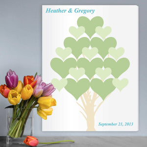 Personalized Guestbook Canvas - Flourishing Hearts | JDS