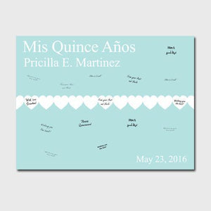 Personalized Quiceanera Guestbook Canvas -Paperhearts | JDS