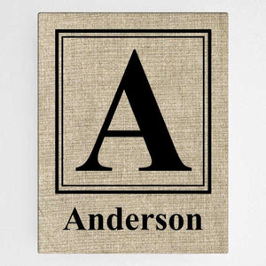 Personalized Family Initial Canvas Sign | JDS