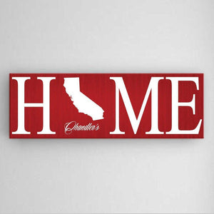 Personalized Home State Canvas Sign | JDS