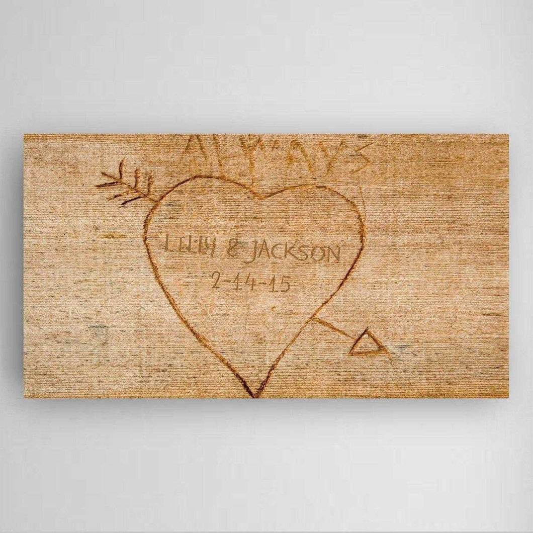 Personalized Cupid's Arrow Canvas Sign | JDS