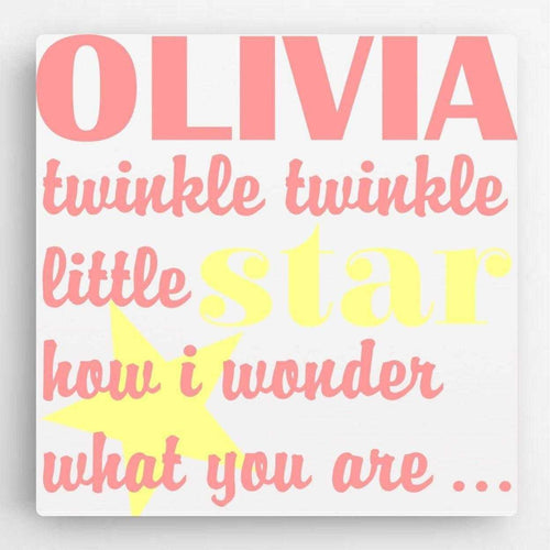 Personalized Girl Canvas Sign - Twinkle | JDS