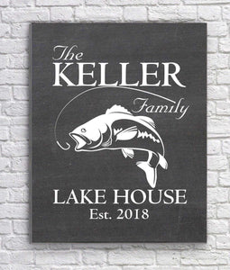 Personalized Lake House Canvas Sign | JDS