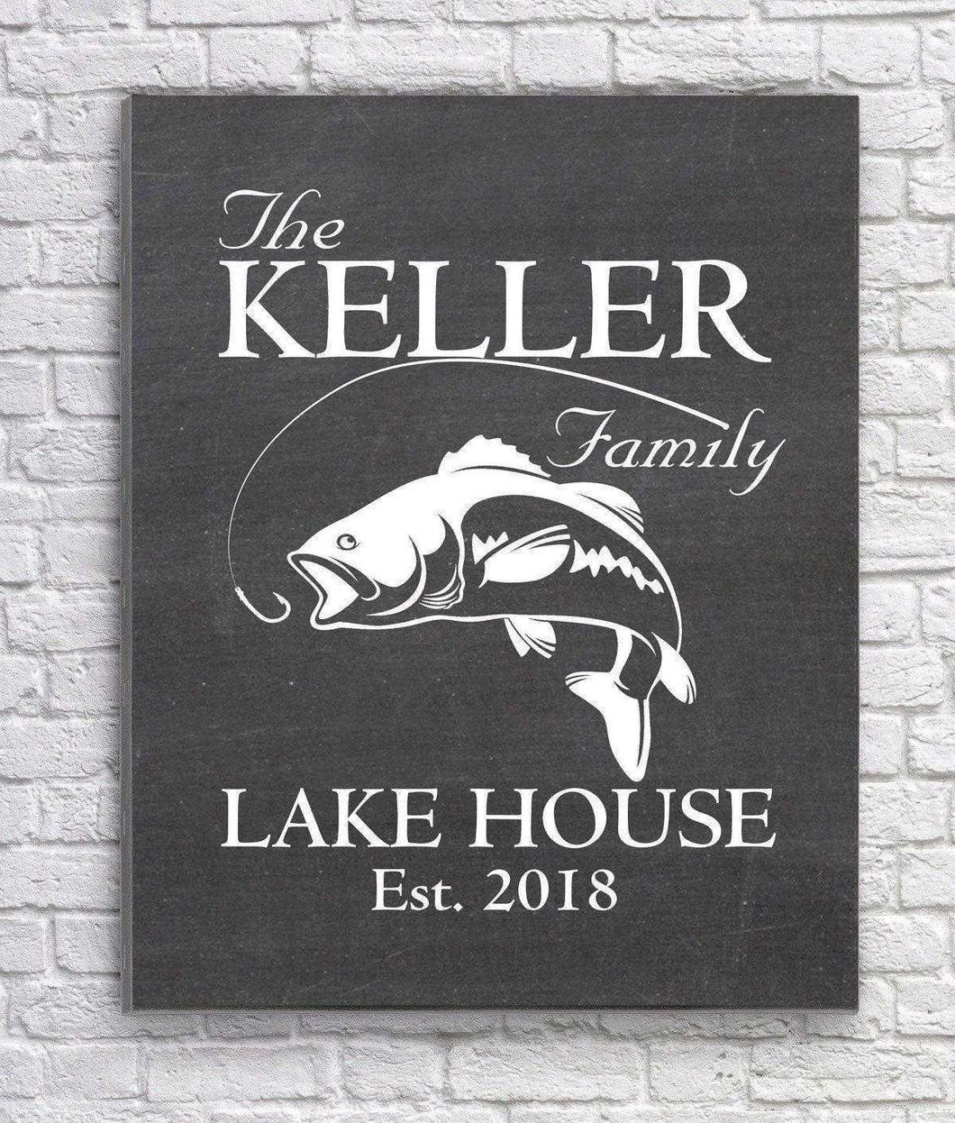 Personalized Lake House Canvas Sign | JDS