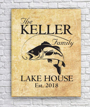 画像をギャラリービューアに読み込む, Personalized Lake House Canvas Sign | JDS