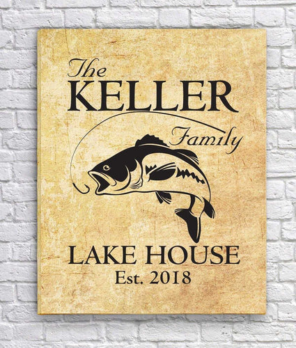 Personalized Lake House Canvas Sign | JDS