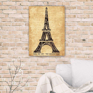Personalized Eiffel Tower Canvas | JDS