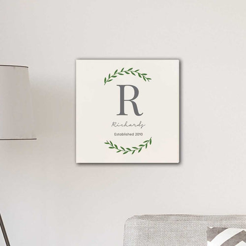 Personalized Family Initial Vine 18