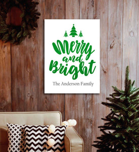 Personalized Christmas Canvas - Merry & Bright | JDS