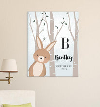 Load image into Gallery viewer, Personalized Woodland Animal Canvas 18&quot;x24&quot; | JDS
