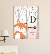 Load image into Gallery viewer, Personalized Woodland Animal Canvas 18&quot;x24&quot; | JDS