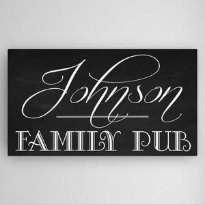 Personalized Family Pub Canvas Sign | JDS