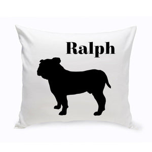 Personalized Throw Pillow - Dog Silhouette - Personalized Dog Gifts | JDS