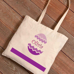 Personalized Easter Canvas Bag - Chevron Egg | JDS