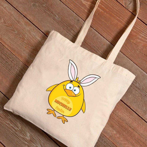 Personalized Easter Canvas Bag - Chicken Bunny | JDS