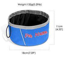 Load image into Gallery viewer, Custom Personalize Your Collapsible Pet/Dog/Cat Bowl with Pet Name or Text
