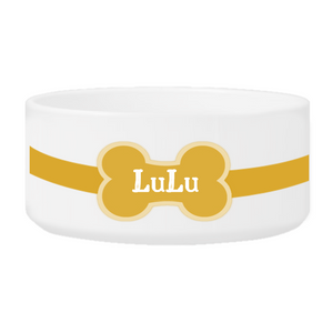 Personalized Small Dog Bowl - Colorful Bones | JDS