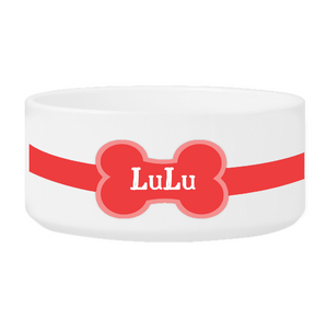 Personalized Small Dog Bowl - Colorful Bones | JDS