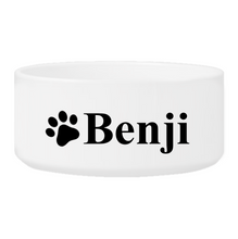 Load image into Gallery viewer, Personalized Small Dog Bowl - Happy Paws
