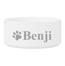Cargar imagen en el visor de la galería, Personalized Small Dog Bowl - Happy Paws