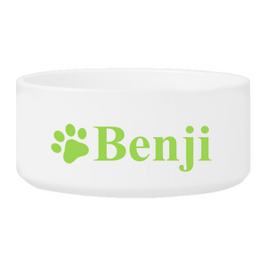 Personalized Small Dog Bowl - Happy Paws | JDS