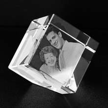 Load image into Gallery viewer, Personalized Crystal-Cut Corner Cube | teelaunch