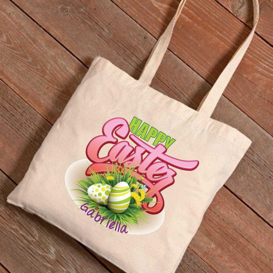 Personalized Easter Canvas Bag - Easter Bouquet | JDS