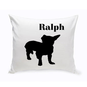 Personalized Throw Pillow - Dog Silhouette - Personalized Dog Gifts | JDS