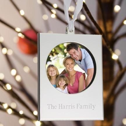 Personalized Ornaments - Christmas Ornaments - Silver Frame | JDS