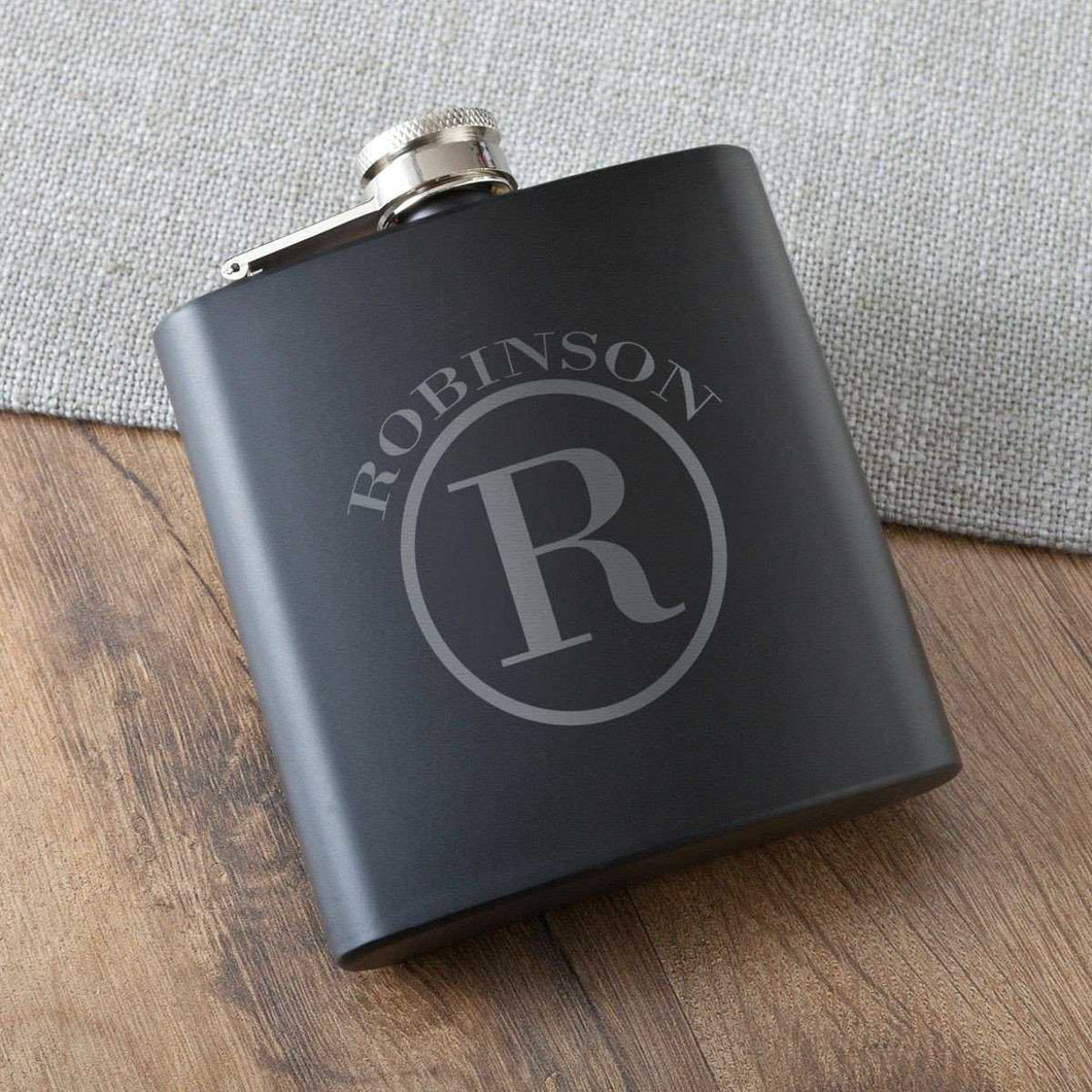 Personalized Flasks - Matte Black - Executive Gifts | JDS