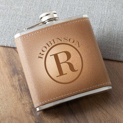 Personalized Flasks - Durango - Leather - Groomsmen Gifts - 6 oz. | JDS