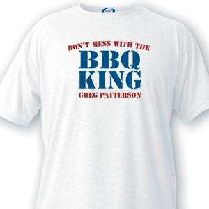 Personalized BBQ King Guys White T-Shirts | JDS