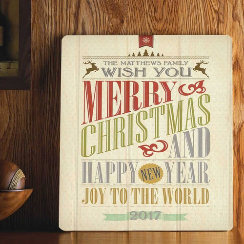 Personalized Wood Art Sign - Christmas Words | JDS