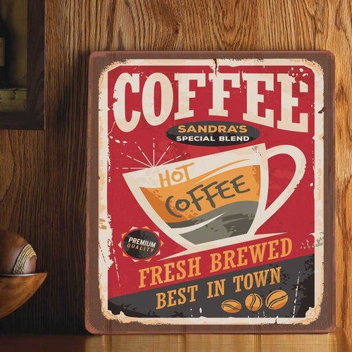 Personalized Wood Art Sign - Hot Coffee | JDS
