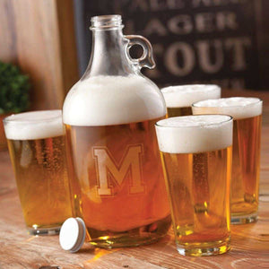 Personalized Growler - Beer - Growler Set - 4 Pint Glasses | JDS