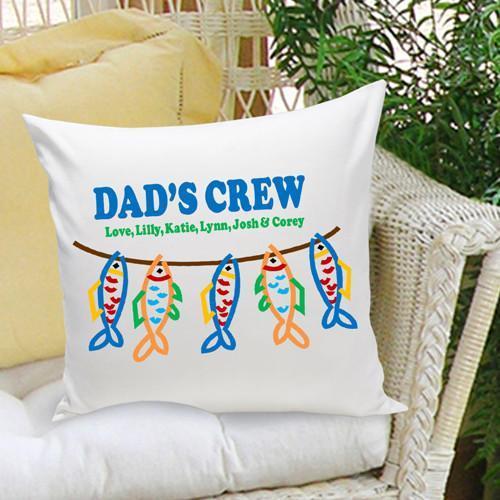Personalized Parent Throw Pillow - Dad's Crew | JDS