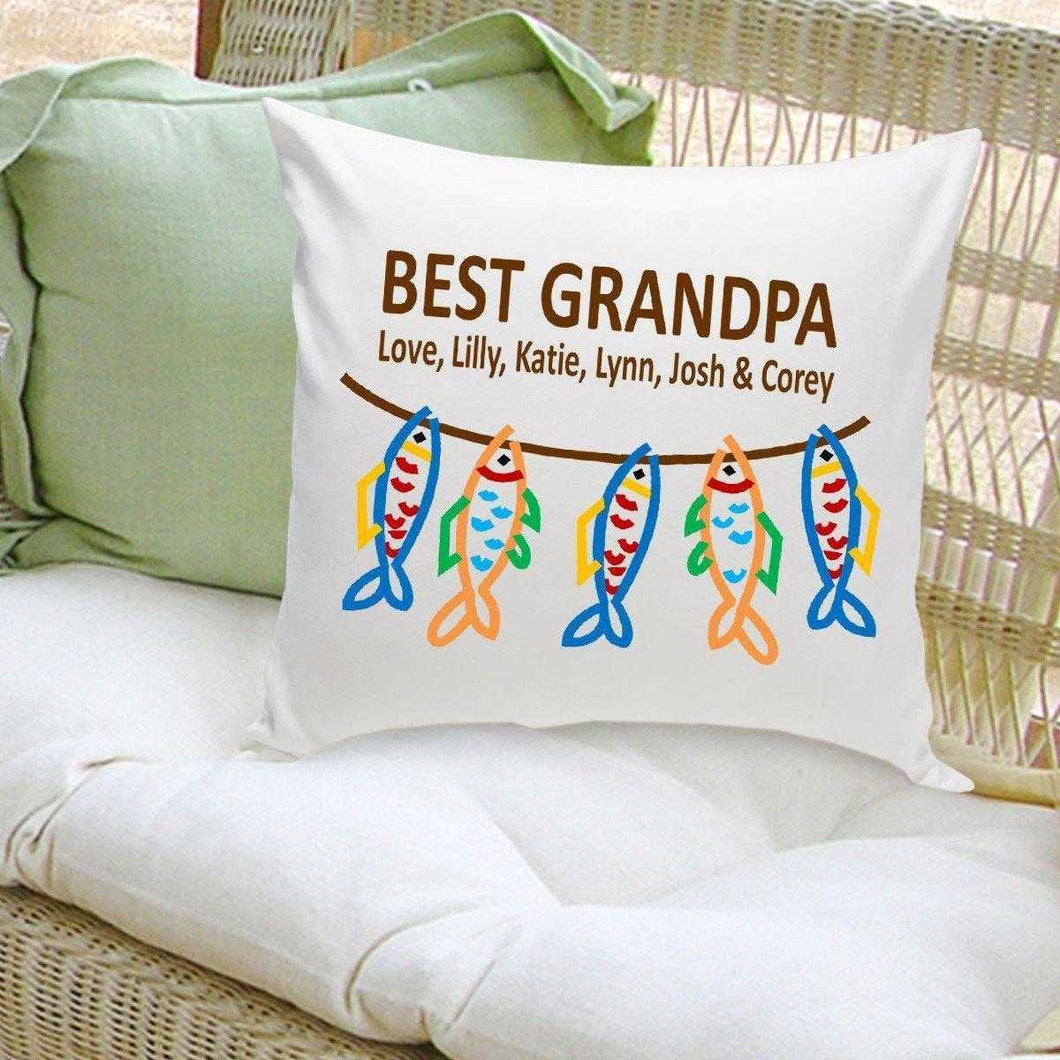 Personalized Parent Throw Pillow - Grandpa's Crew | JDS