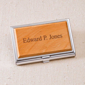 Personalized Wood Business Card Case | JDS