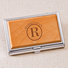 Load image into Gallery viewer, Monogrammed Wood Business Card Case | JDS