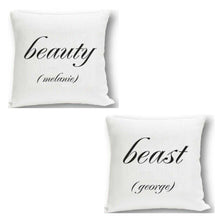 Load image into Gallery viewer, Personalized Couples Throw Pillow Set | JDS