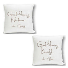 Load image into Gallery viewer, Personalized Couples Throw Pillow Set | JDS