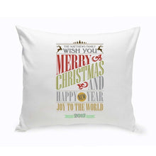 Load image into Gallery viewer, Personalized Vintage Christmas Throw Pillow - All | JDS