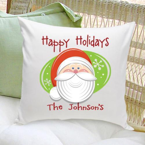 Personalized Holiday Santa Throw Pillows | JDS