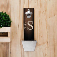 Load image into Gallery viewer, Personalized Monogrammed Wall Mounted Bottle Opener | JDS