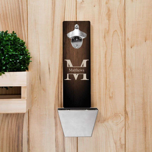 Personalized Monogrammed Wall Mounted Bottle Opener | JDS