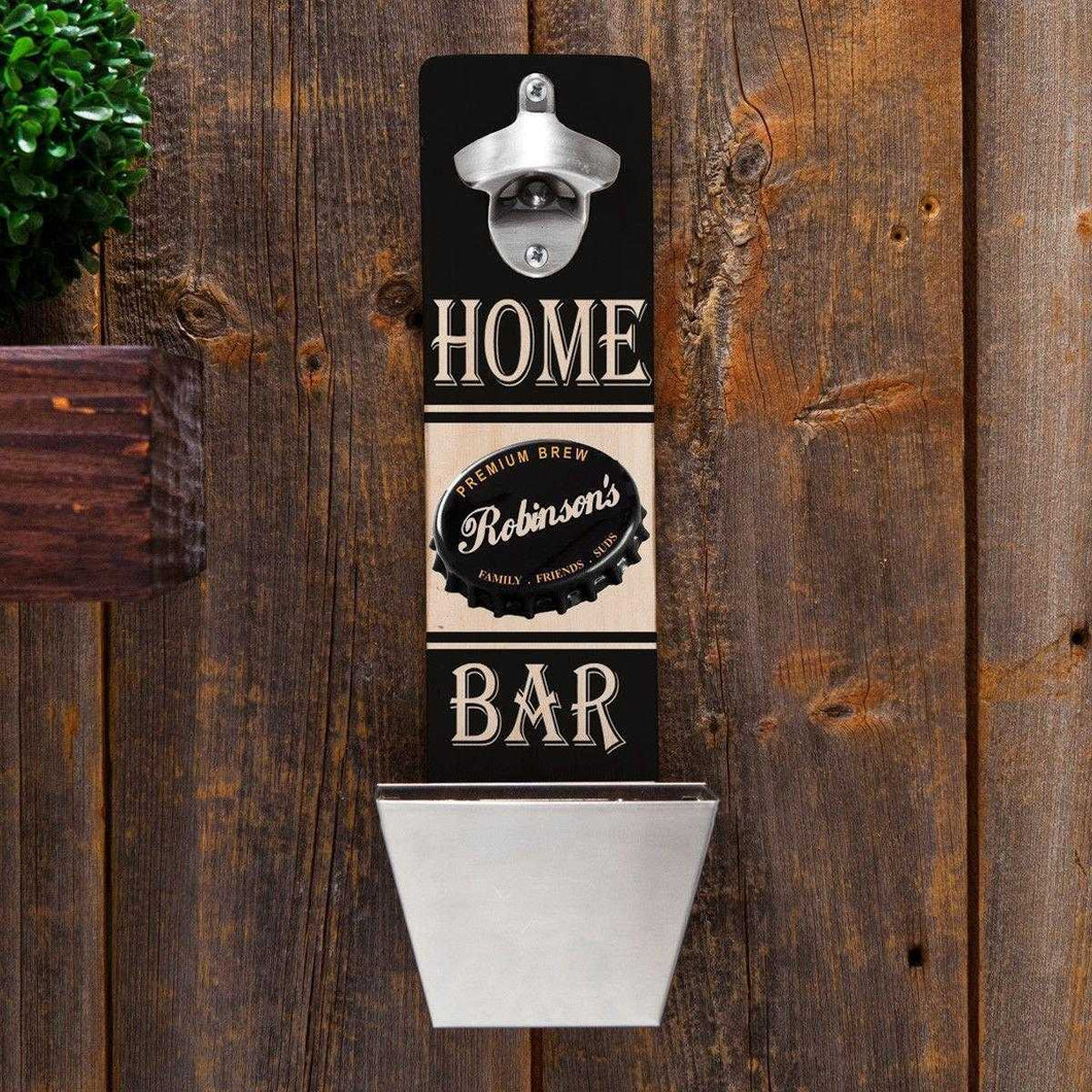 Personalized Wall Mounted Bottle Opener - Premium Brew | JDS