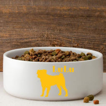 Load image into Gallery viewer, Personalized Man&#39;s Best Friend Silhouette Large Dog Bowl | JDS