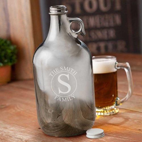 Personalized Growler - Beer Growler - Gunmetal - Groomsmen - 64 oz. | JDS