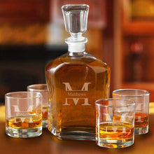 Load image into Gallery viewer, Personalized Decanter set with 4 Low Ball Glasses | JDS